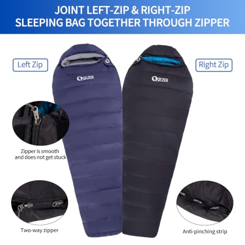 600 Fill Power Down Mummy Sleeping Bag for Backpacking