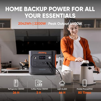 2042Wh Portable Power Station with LiFePO4 Battery