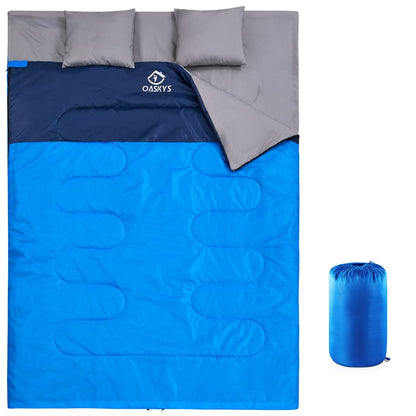 Queen Size Double Sleeping Bag with Two Pillows