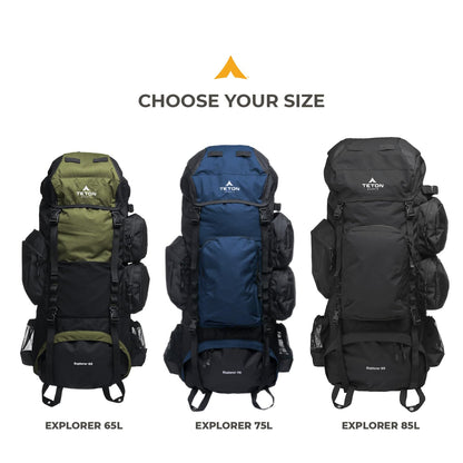Internal Frame Hiking Backpack with Rain Cover