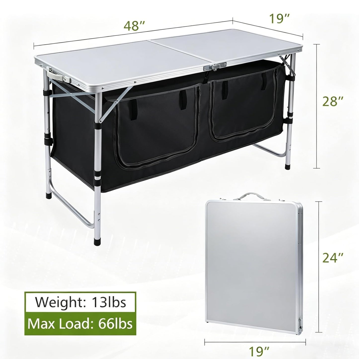 Lightweight Aluminum Folding Camping Table