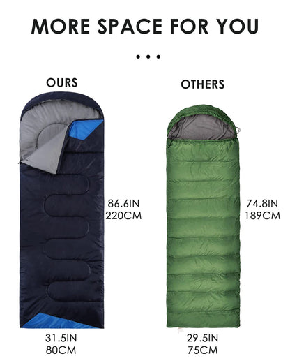 Lightweight Waterproof Sleeping Bag for Cold Weather
