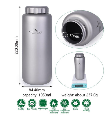 Titanium Bottle & Nesting Cup Camping Cookware Set
