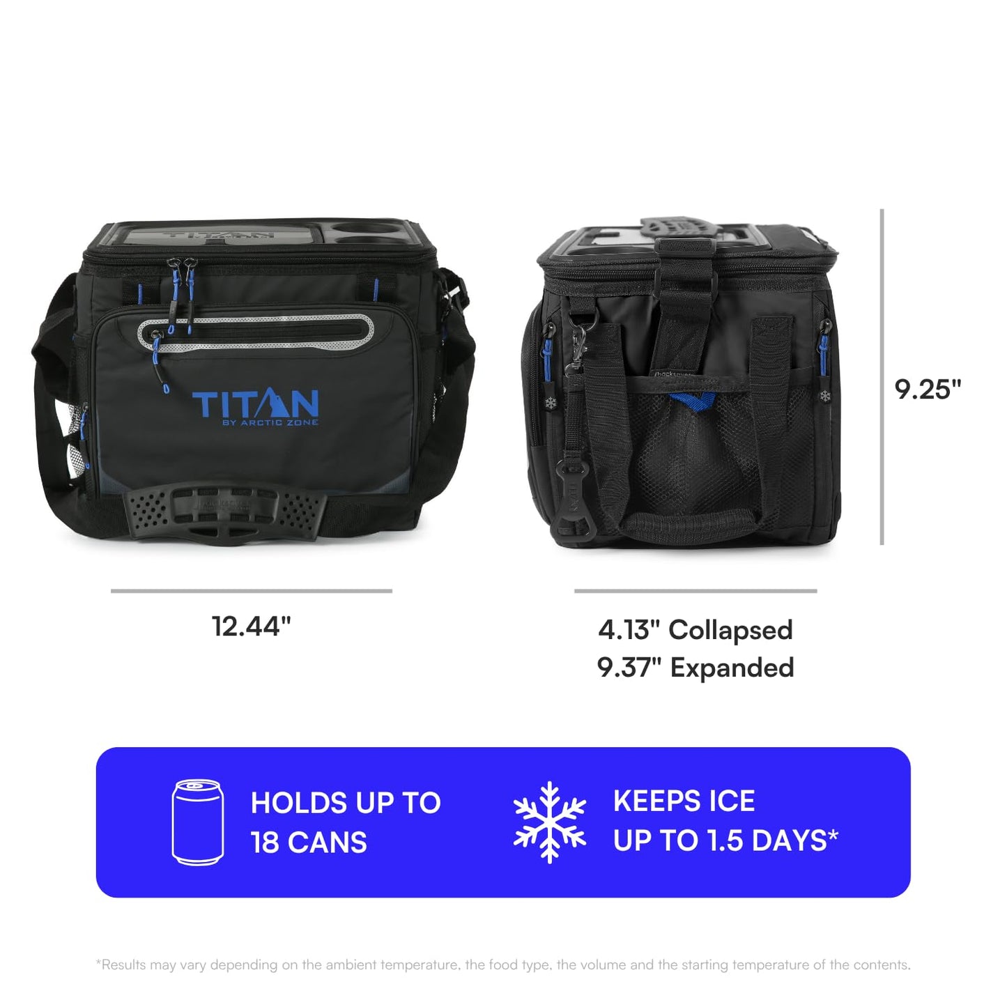 Collapsible Insulated Cooler Bag with Ice Pack