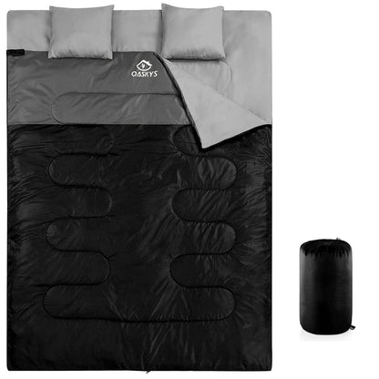Queen Size Double Sleeping Bag with Two Pillows