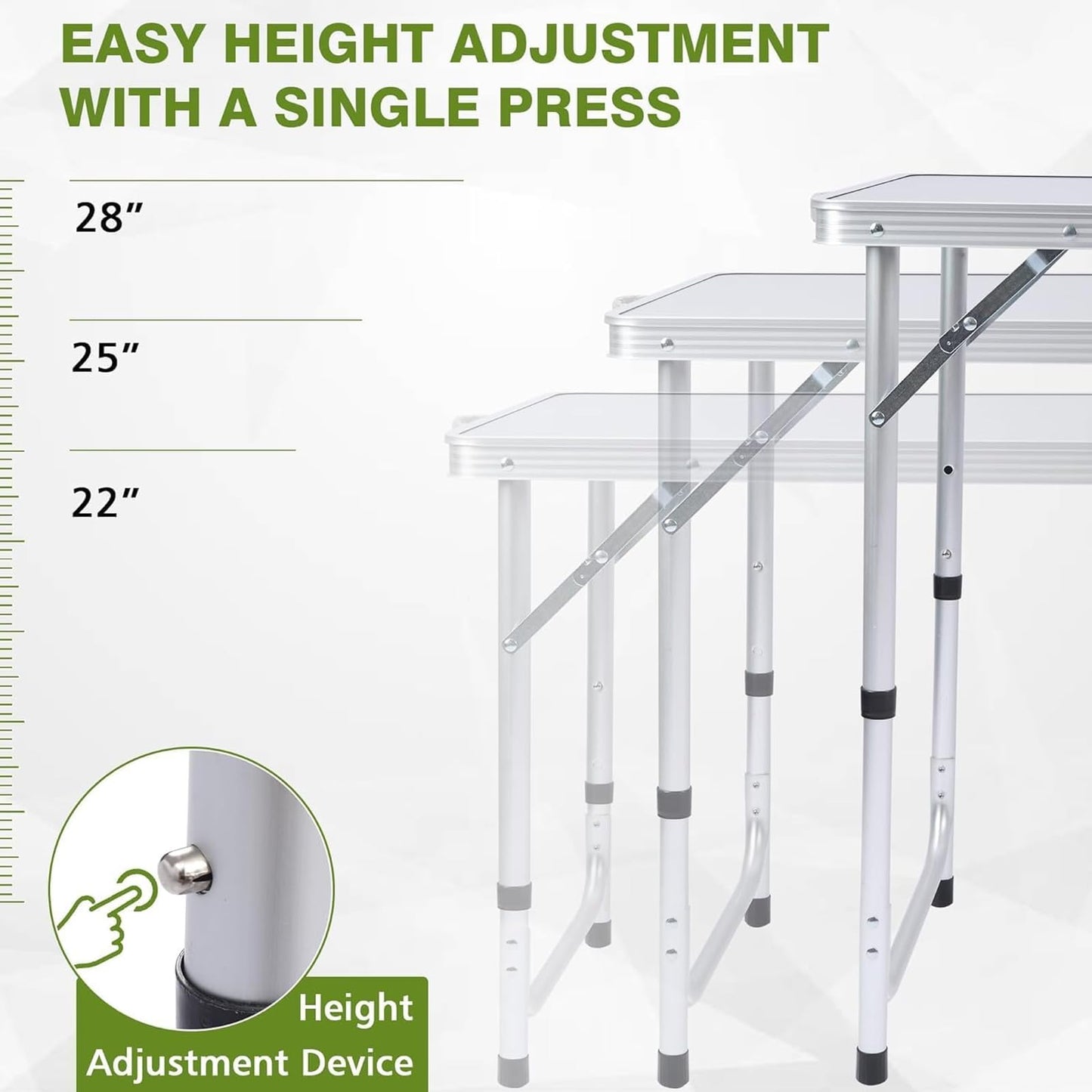 Lightweight Aluminum Folding Camping Table