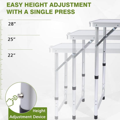 Lightweight Aluminum Folding Camping Table