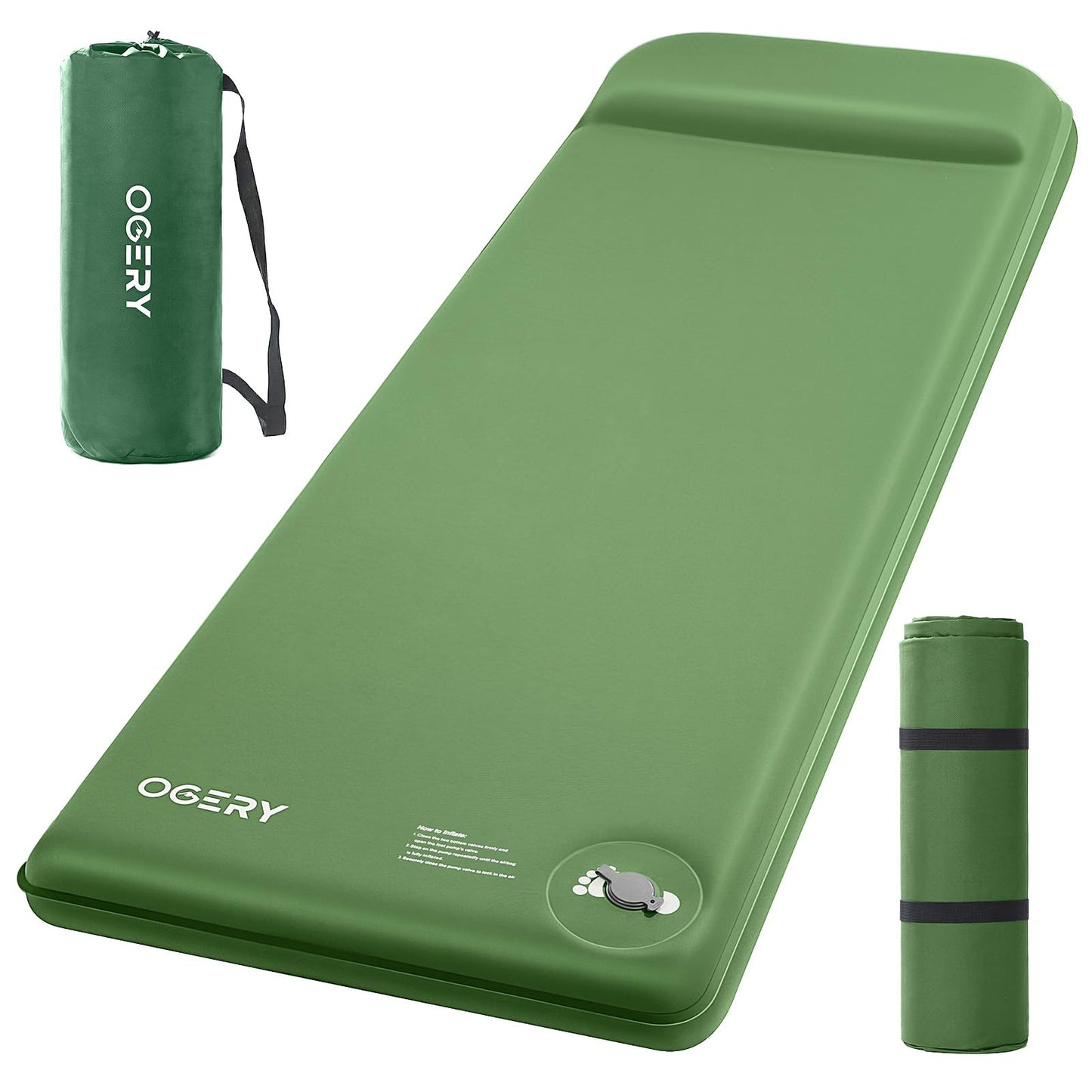 3-Inch Self-Inflating Memory Foam Camping Mattress