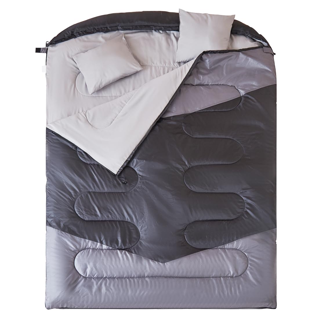 Queen Size Double Sleeping Bag with Two Pillows