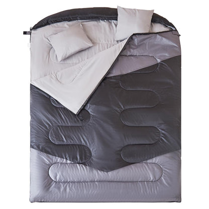 Queen Size Double Sleeping Bag with Two Pillows