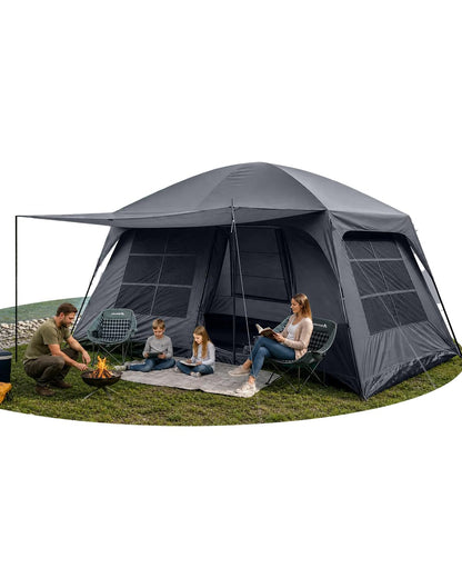 10-Person Two-Room Family Camping Tent with Rainfly