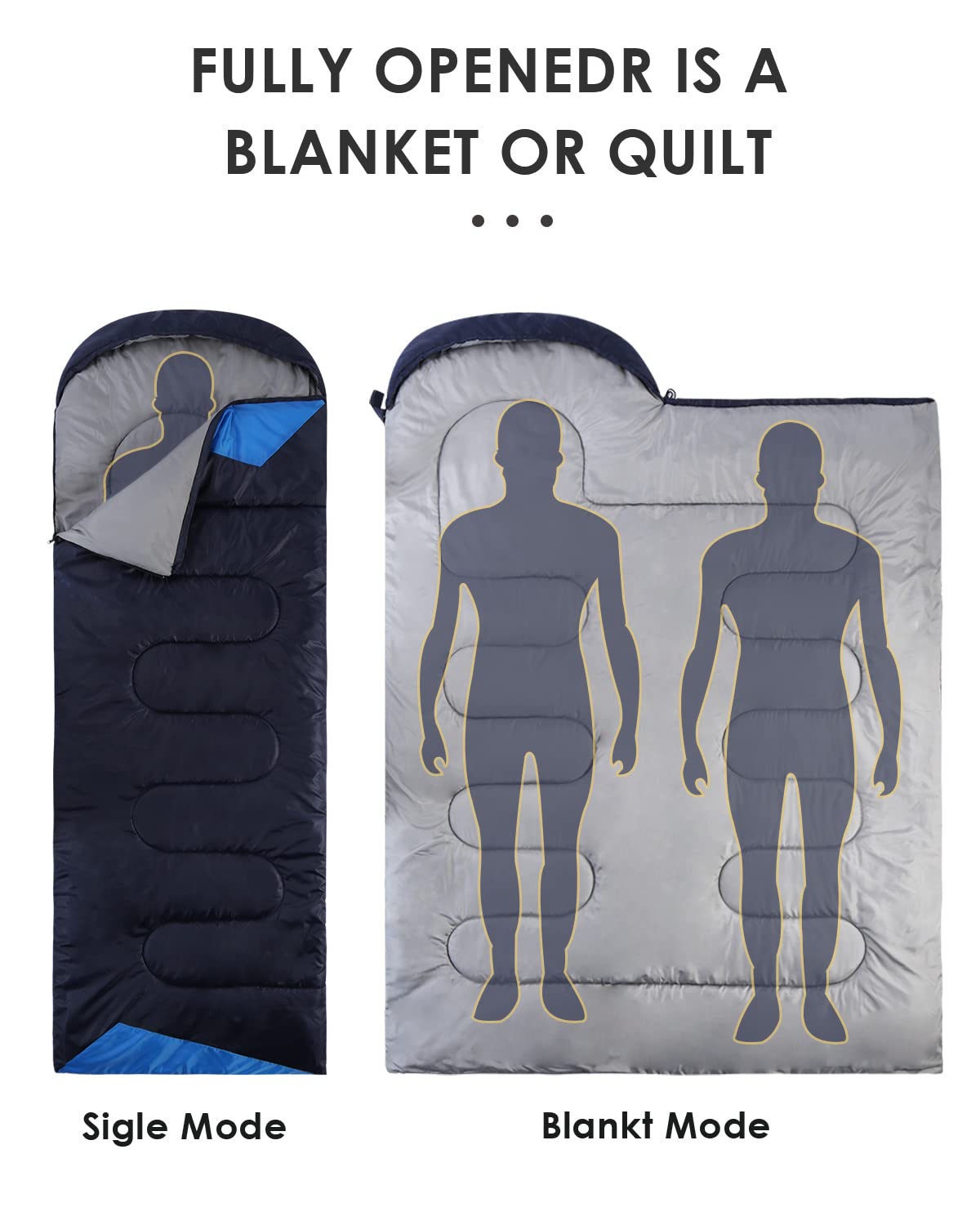 Lightweight Waterproof Sleeping Bag for Cold Weather
