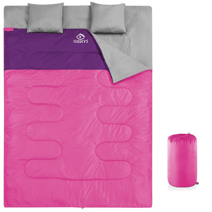 Queen Size Double Sleeping Bag with Two Pillows