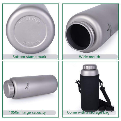 Titanium Bottle & Nesting Cup Camping Cookware Set