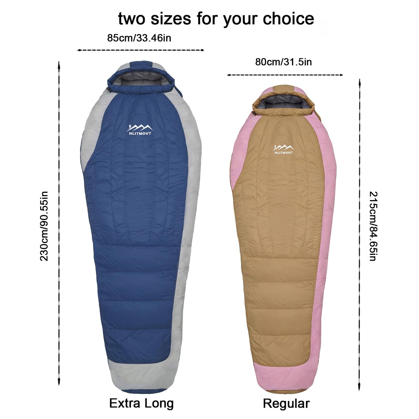 Ultralight Down Sleeping Bag with Pillow for Camping