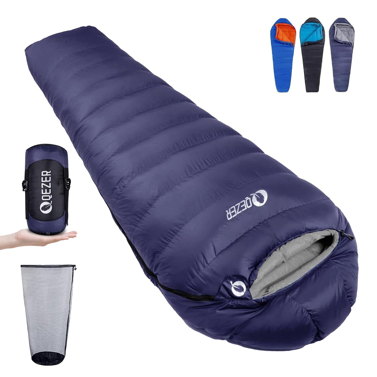 600 Fill Power Down Mummy Sleeping Bag for Backpacking