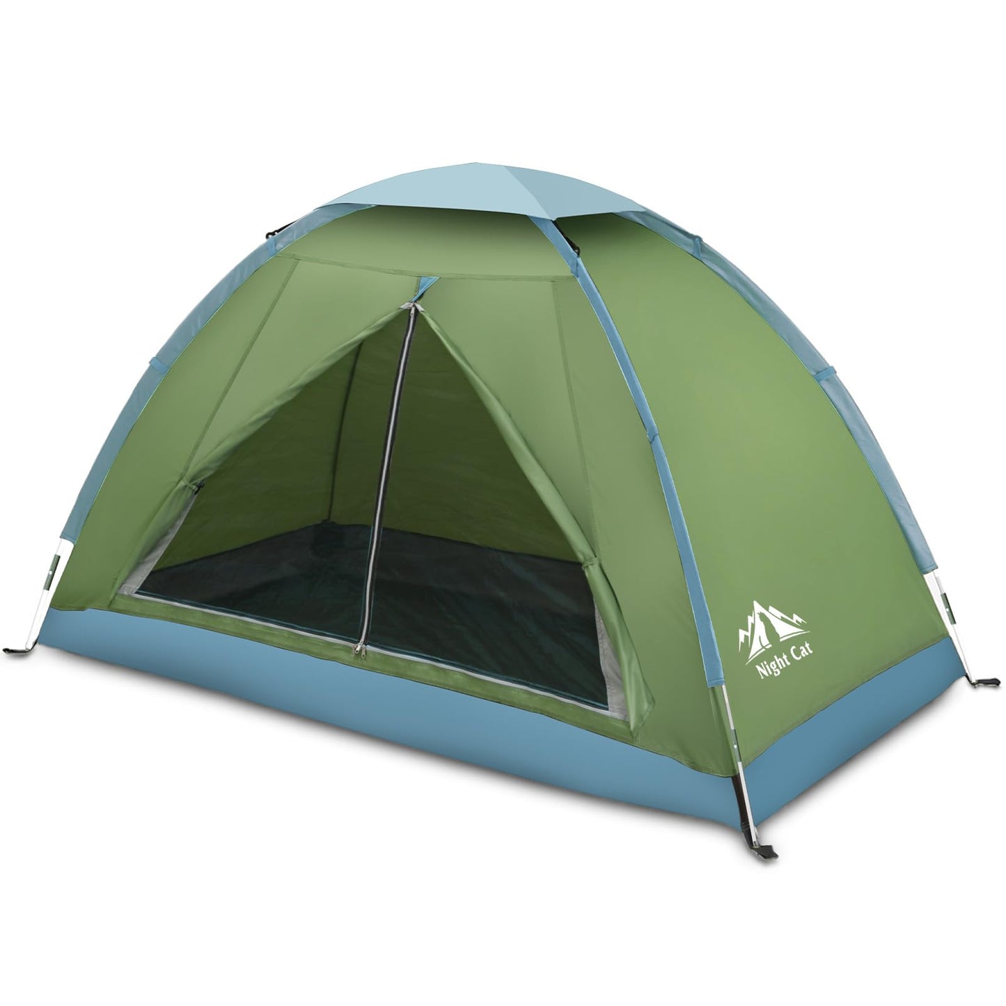 Night Cat Backpacking Tent for One 1 to 2 Persons Lightweight Waterproof Camping Hiking Tent for Adults Kids Scouts Easy Setup Single Layer 2.2x1.2m