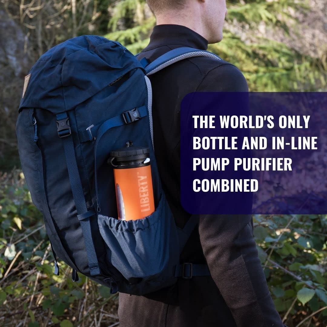 Portable Water Filter Bottle for Travel & Hiking