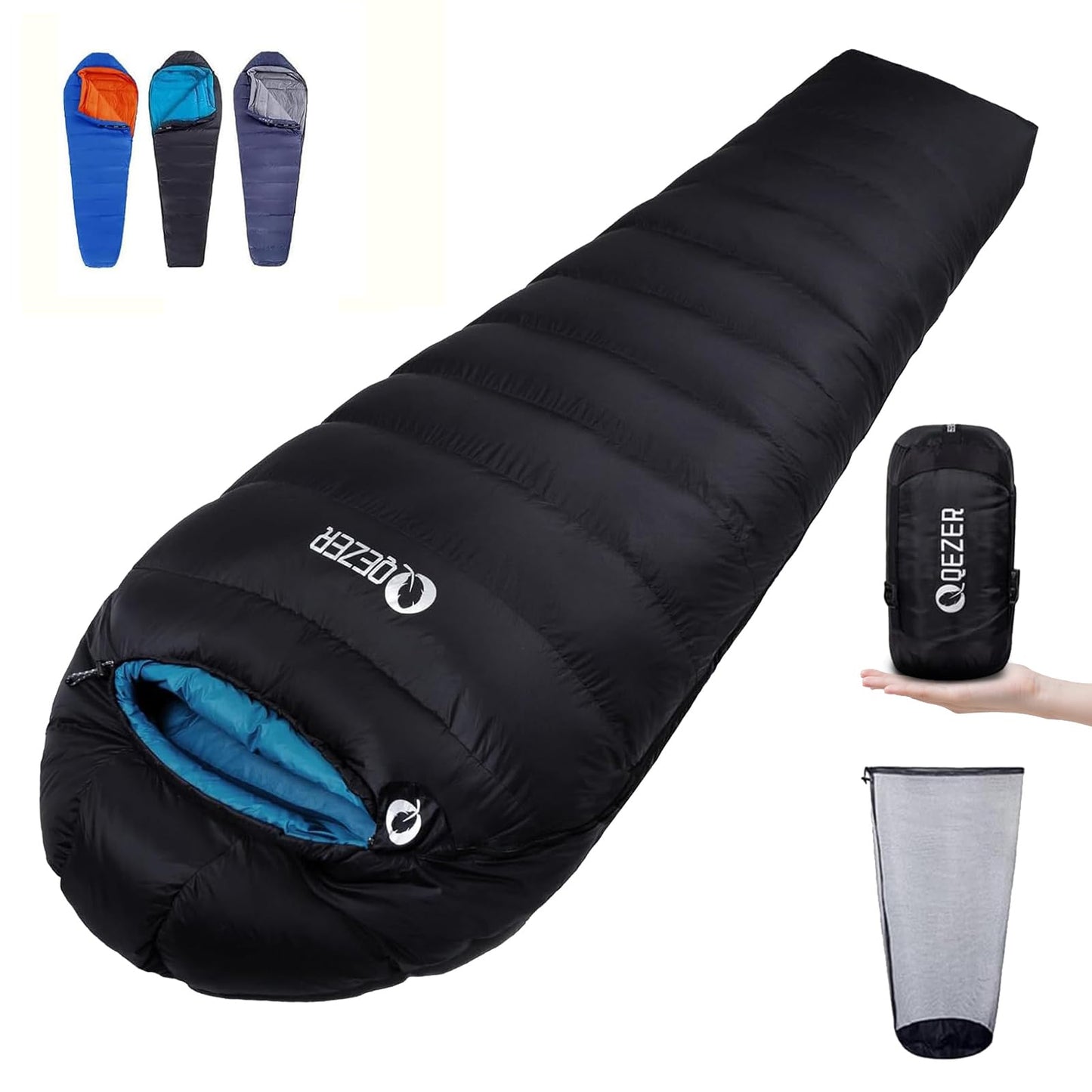 600 Fill Power Down Mummy Sleeping Bag for Backpacking
