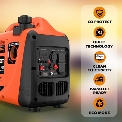 Portable Gas Generator with Carbon Monoxide Sensor