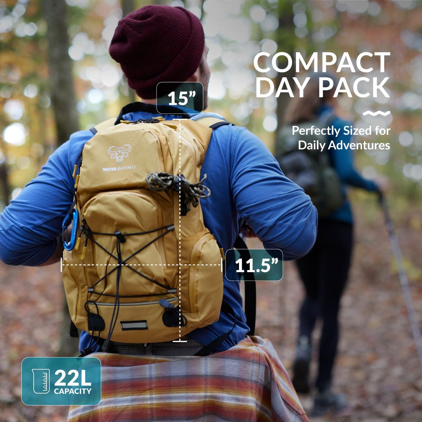 22L Hiking Hydration Backpack with 2L Bladder
