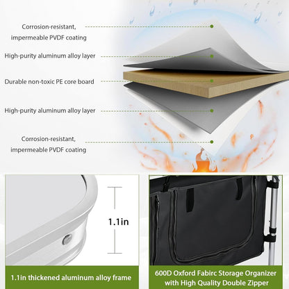 Lightweight Aluminum Folding Camping Table