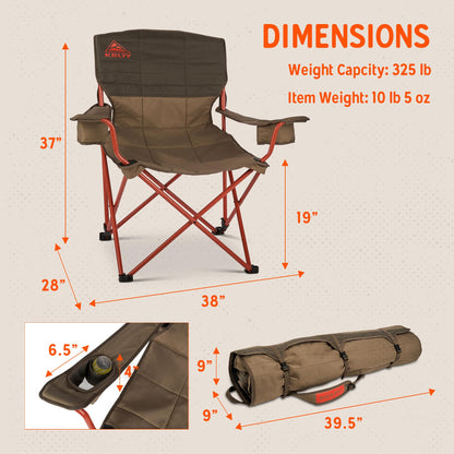 Deluxe Reclining Padded Folding Camping Chair