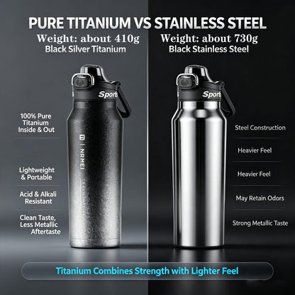 Pure Titanium Insulated Water Bottle 32oz / 1000ml