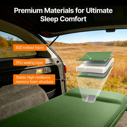 3-Inch Self-Inflating Memory Foam Camping Mattress
