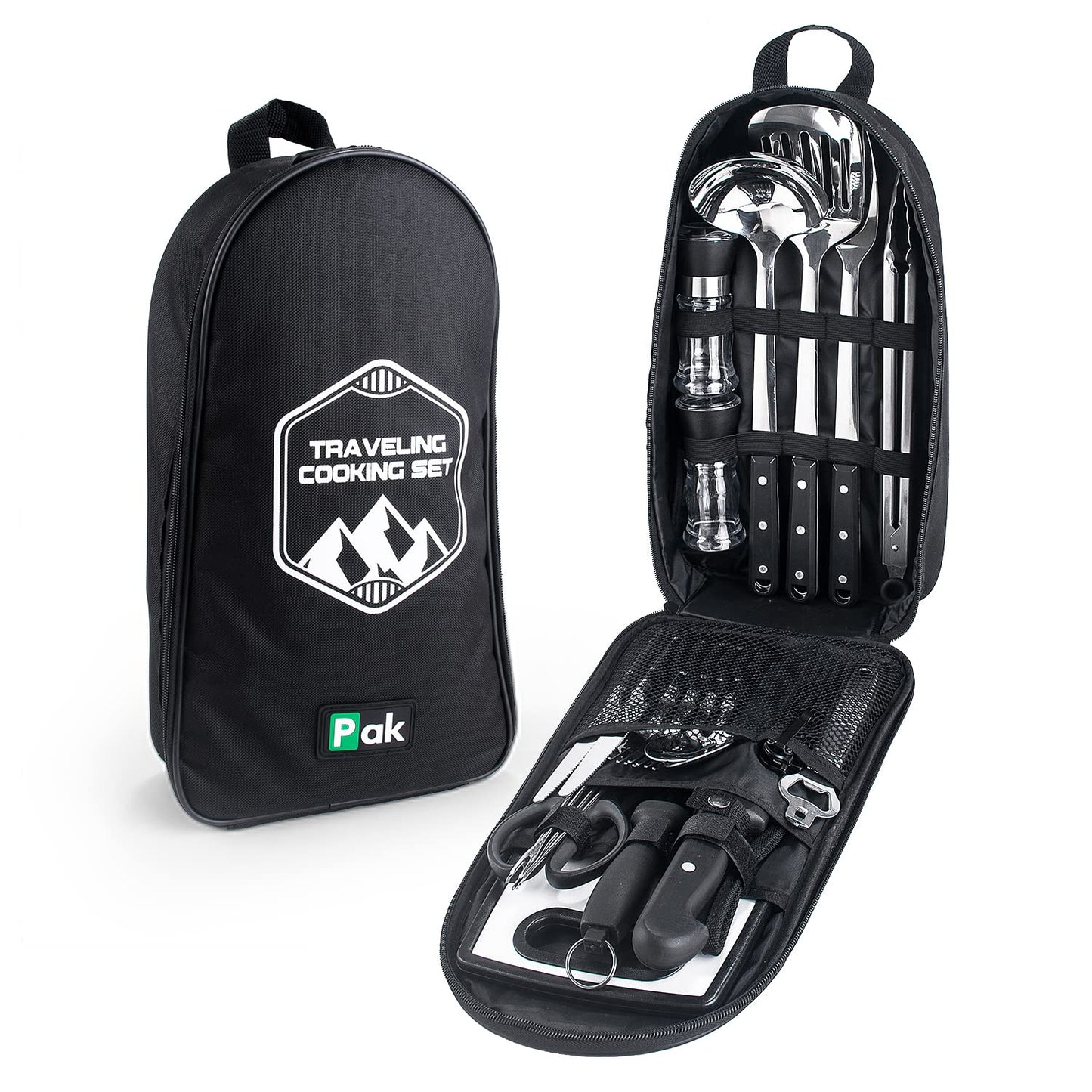 Portable Camping Cookware & Kitchen Utensil Set