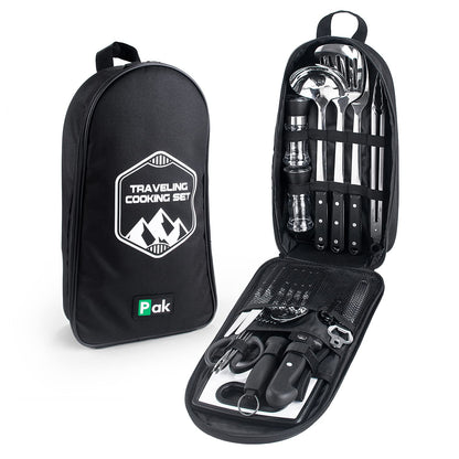 Portable Camping Cookware & Kitchen Utensil Set