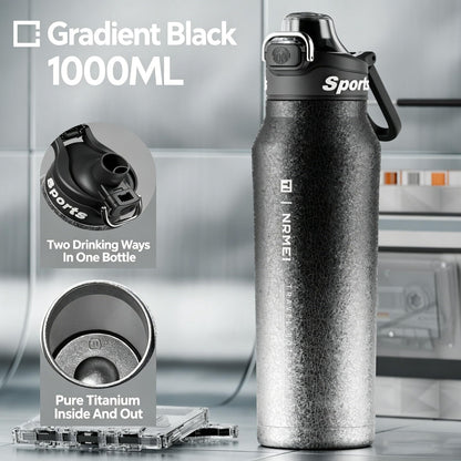 Pure Titanium Insulated Water Bottle 32oz / 1000ml