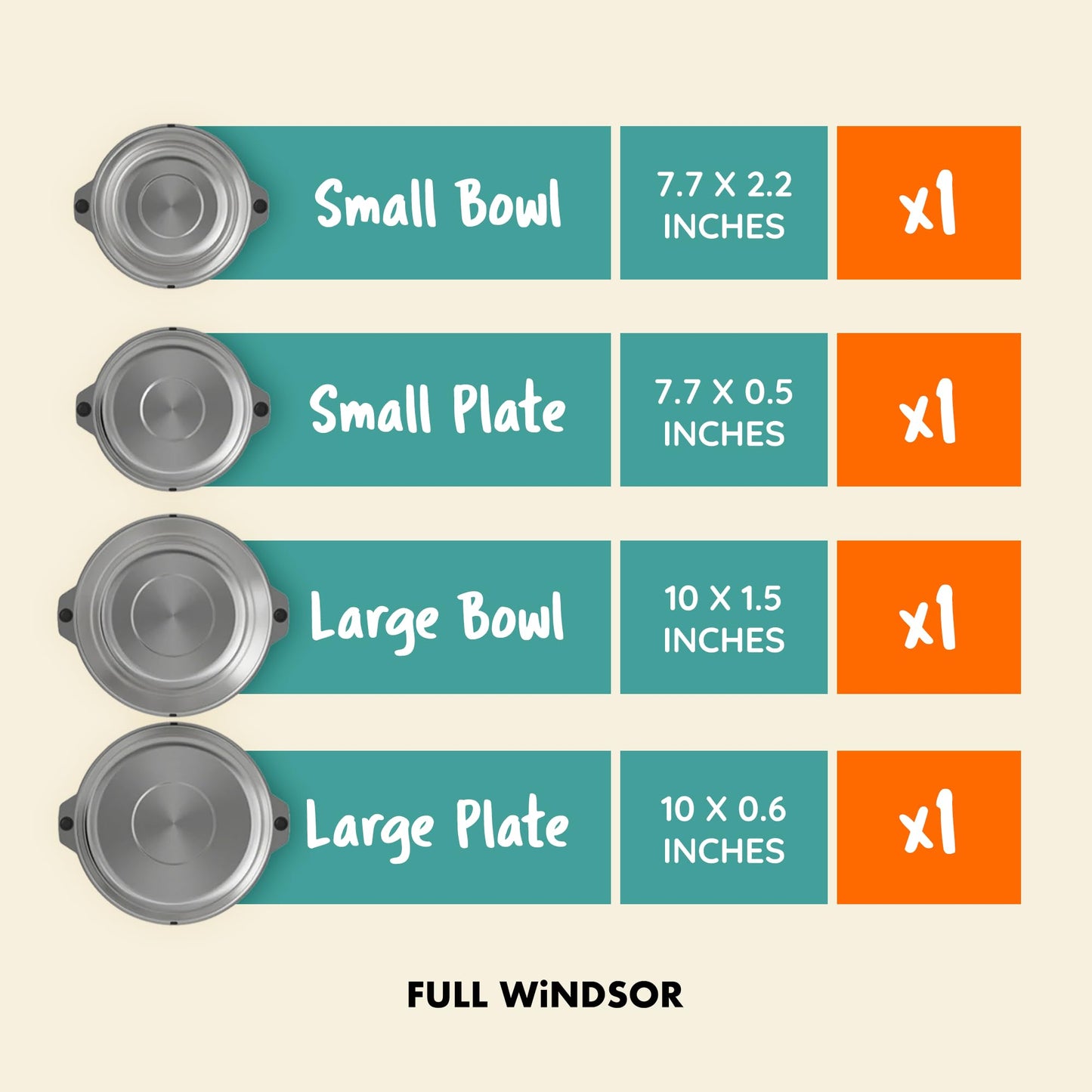 Magnetic Stainless Steel Camping Dinnerware Set