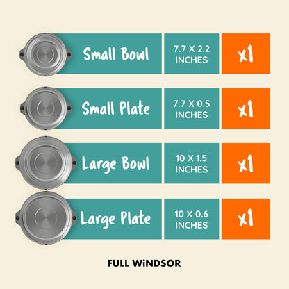Magnetic Stainless Steel Camping Dinnerware Set