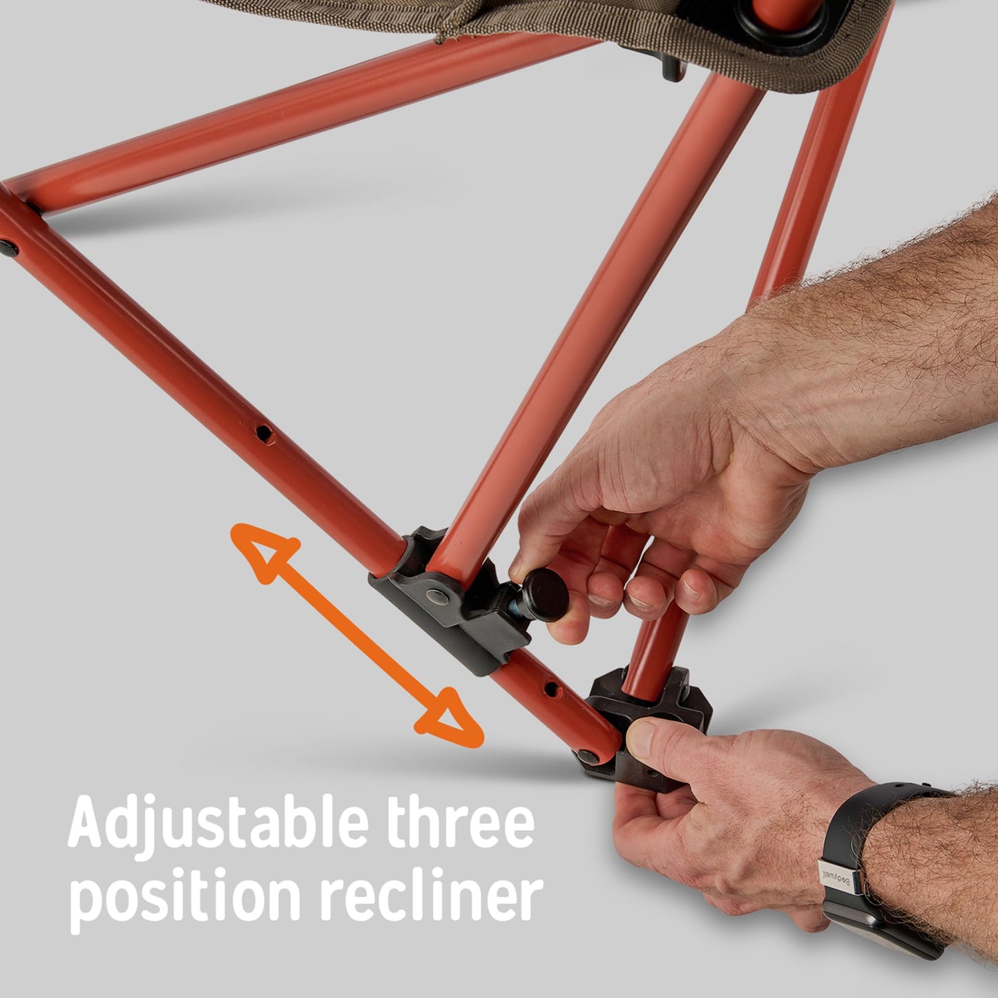 Deluxe Reclining Padded Folding Camping Chair