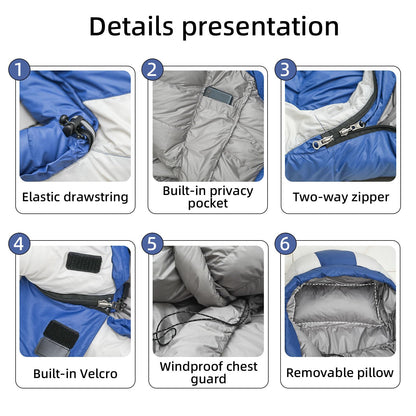 Ultralight Down Sleeping Bag with Pillow for Camping