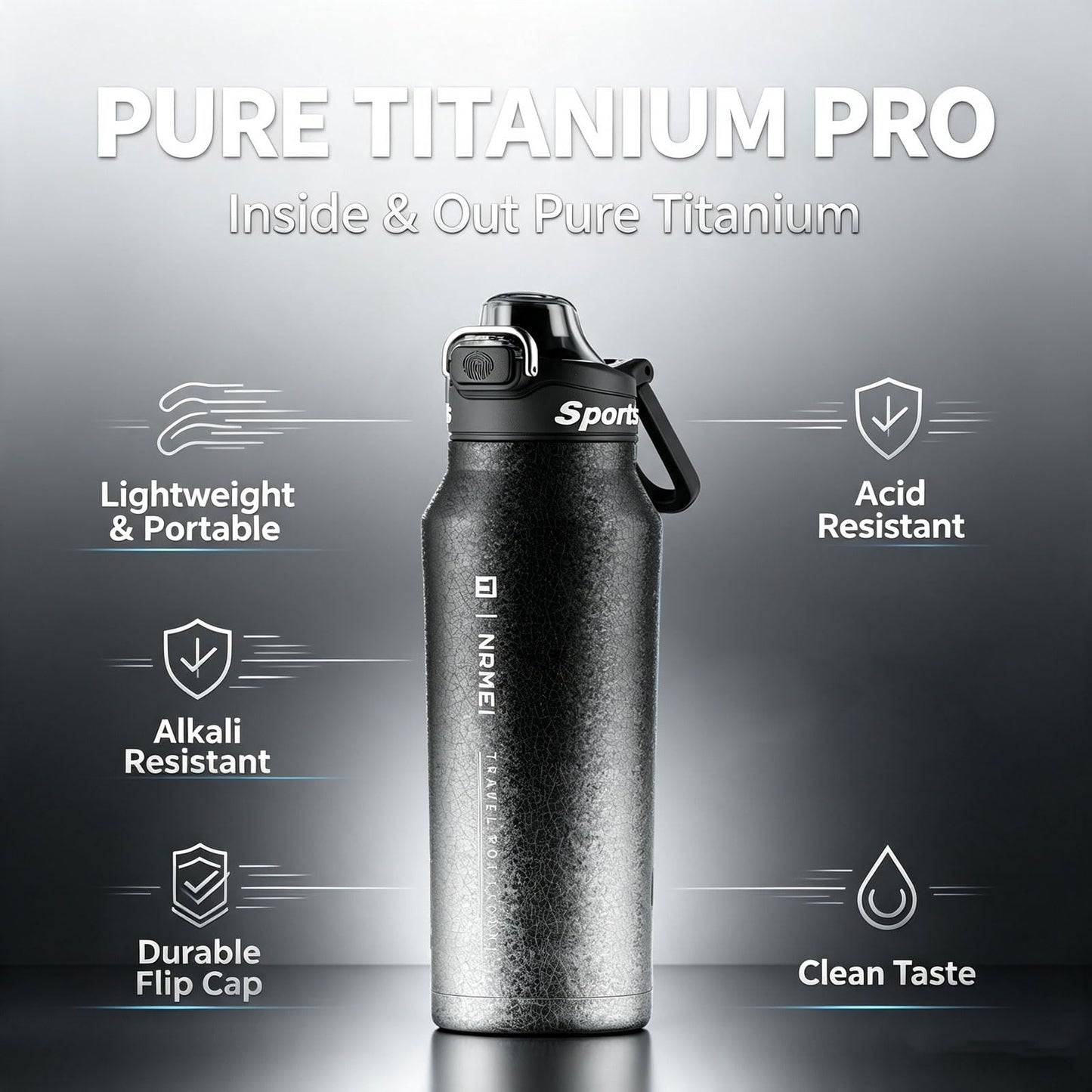 Pure Titanium Insulated Water Bottle 32oz / 1000ml
