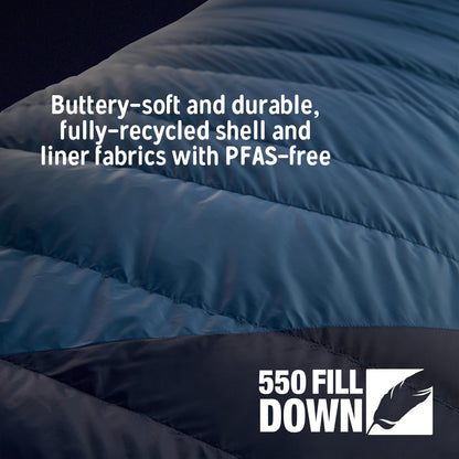 550 Fill Power Down Mummy Sleeping Bag for Backpacking