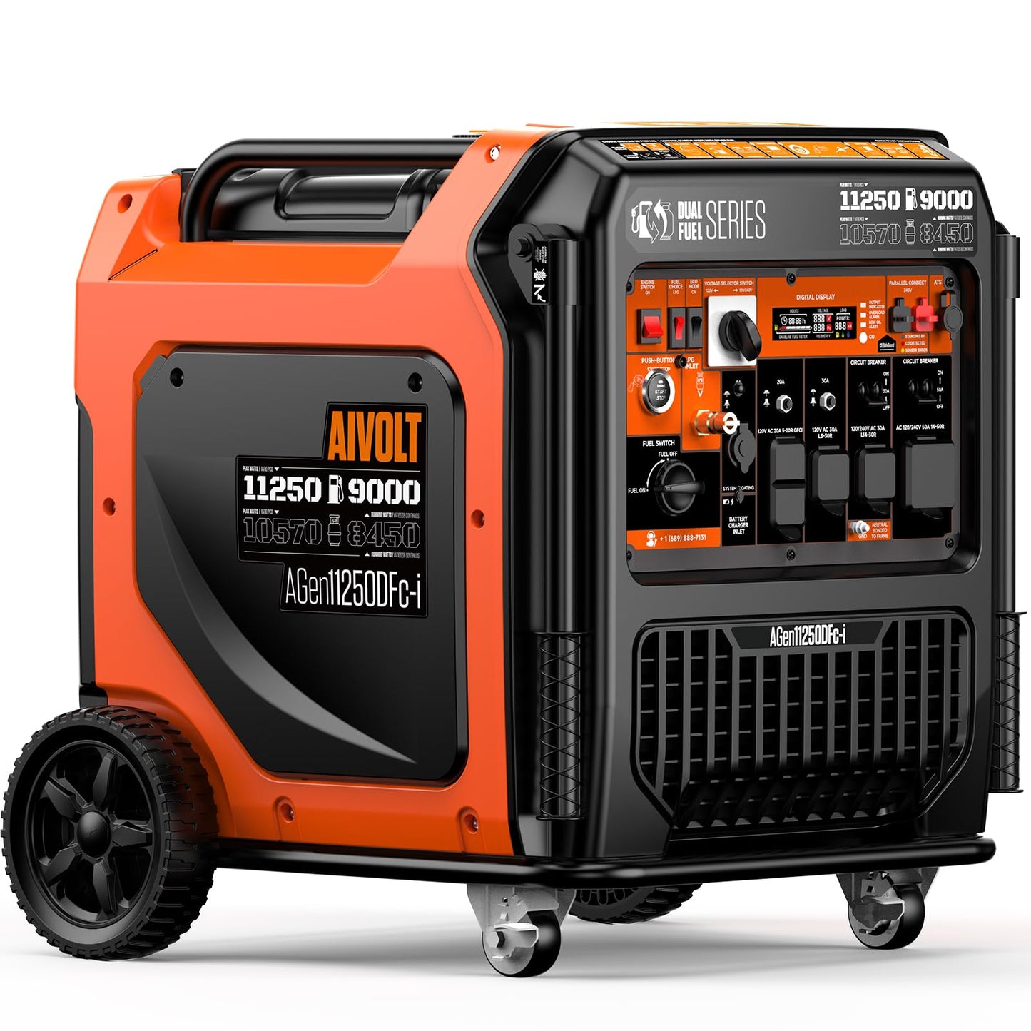 Portable Gas Generator with Carbon Monoxide Sensor