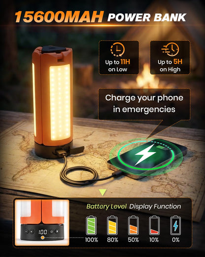 2000 Lumen Rechargeable Camping Lantern with Stand