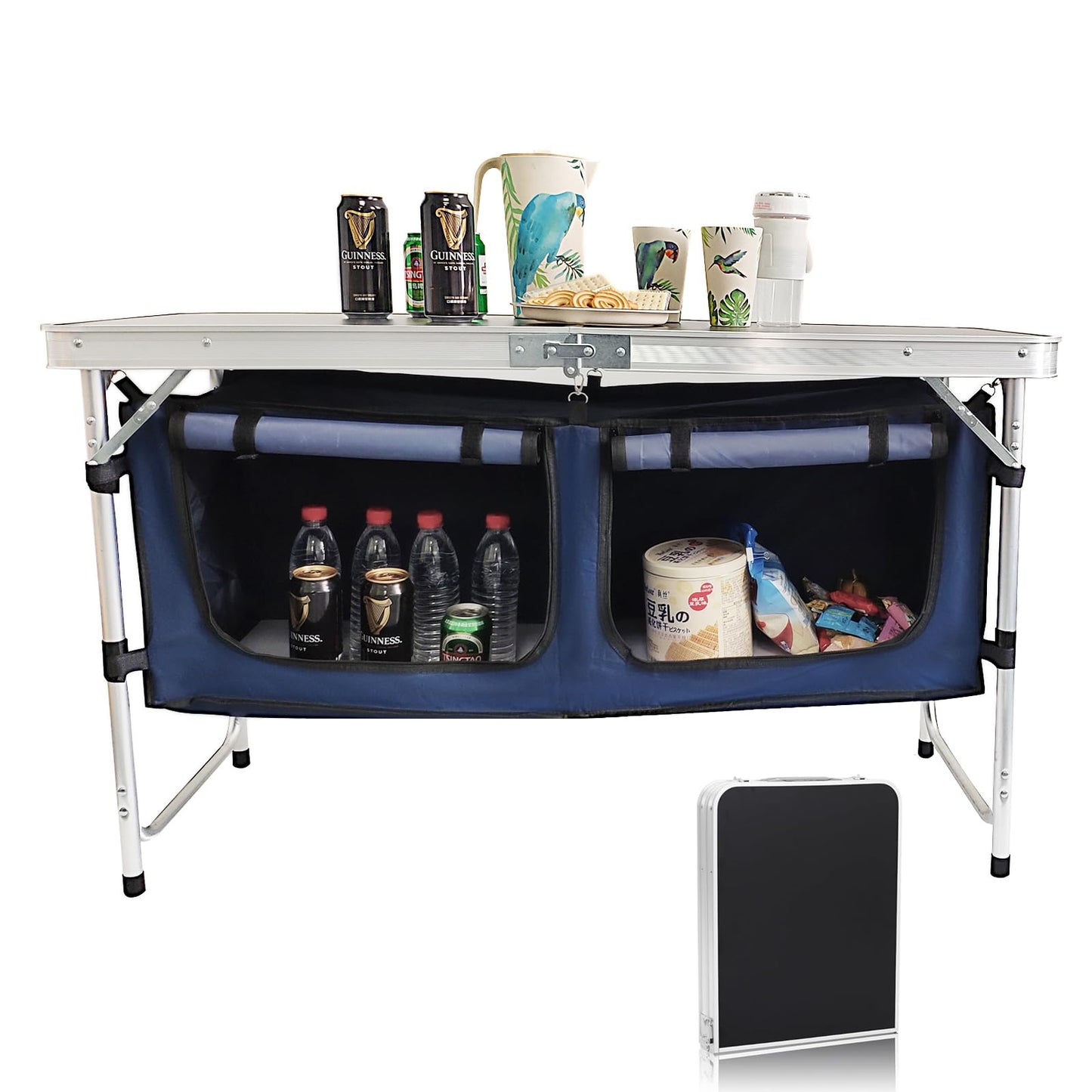 Adjustable Aluminum Folding Camping Table
