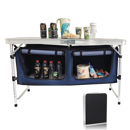 Adjustable Aluminum Folding Camping Table