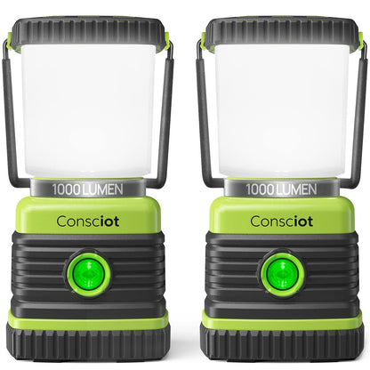 Consciot 1000LM Battery Powered LED Camping Lantern