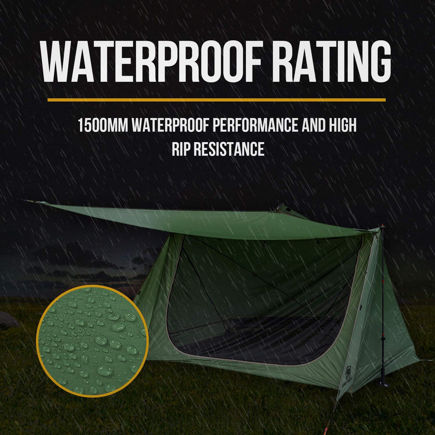 Ultralight Bushcraft Shelter Tent with Front Porch