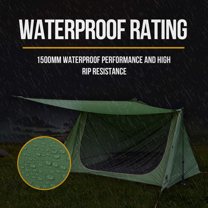 Ultralight Bushcraft Shelter Tent with Front Porch