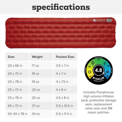 Big Agnes Rapide Super Light Insulated Sleeping Pad