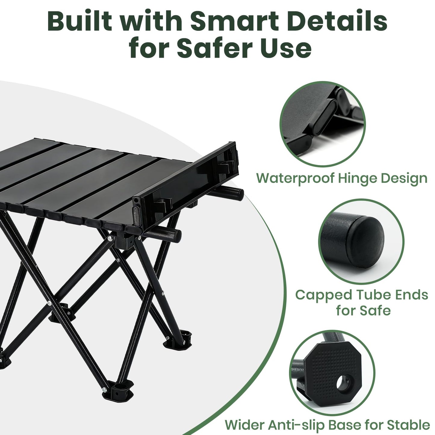 2-Pack Portable Folding Camping & Beach Tables