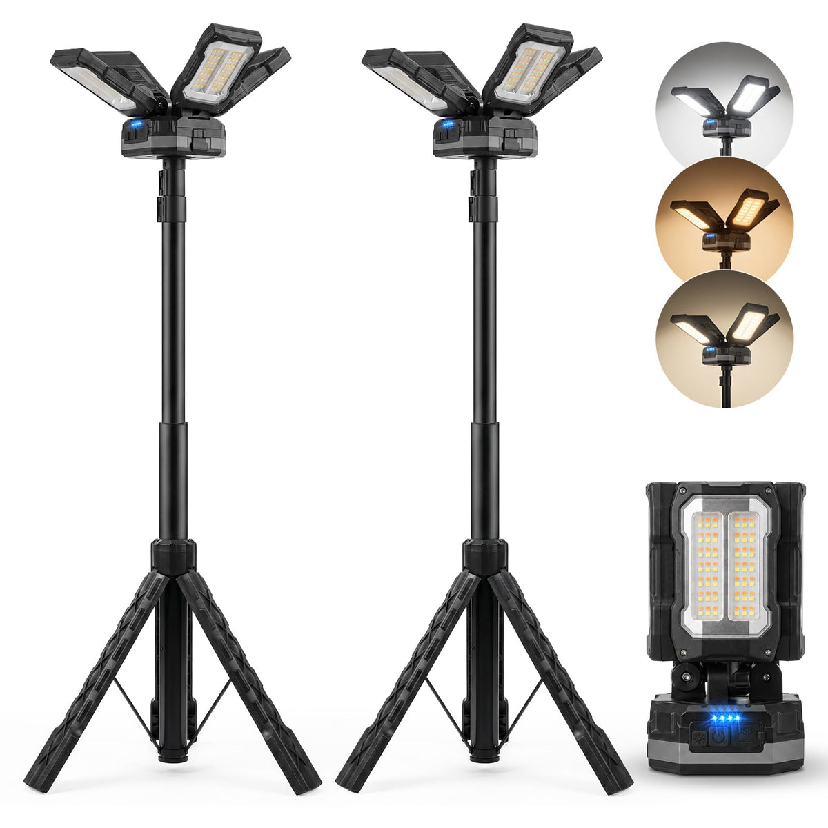 2200 Lumen Rechargeable Tripod Camping Light