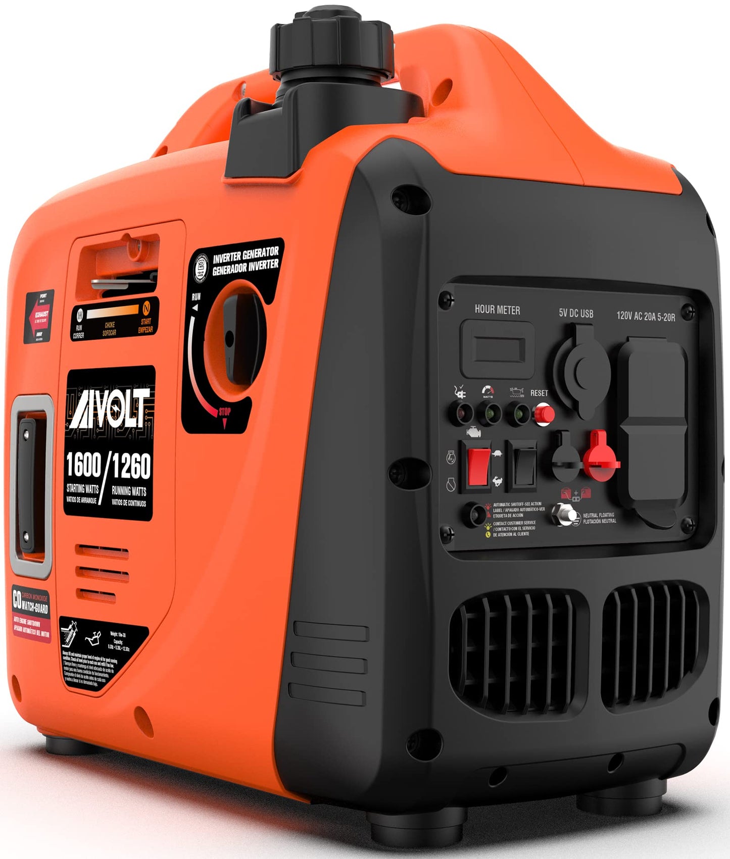 Portable Gas Generator with Carbon Monoxide Sensor