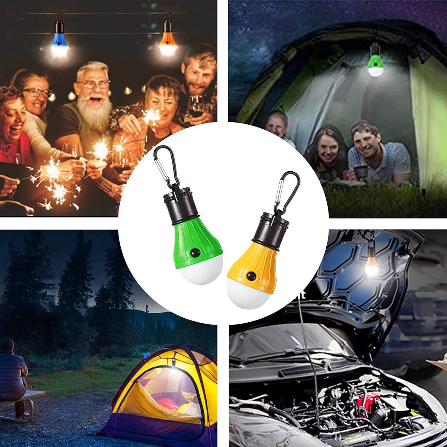Waterproof LED Tent Lantern with Hanging Hook